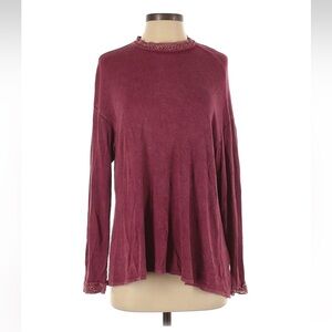 Altar'd State Burgundy Long Sleeve Top